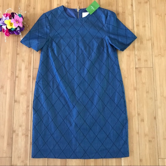 Kate Spade ♠️ Quilted Chambray Shift Dress - Picture 4 of 8